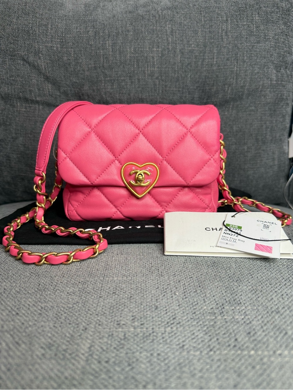 CHANEL coco love flap bag mini lambskin